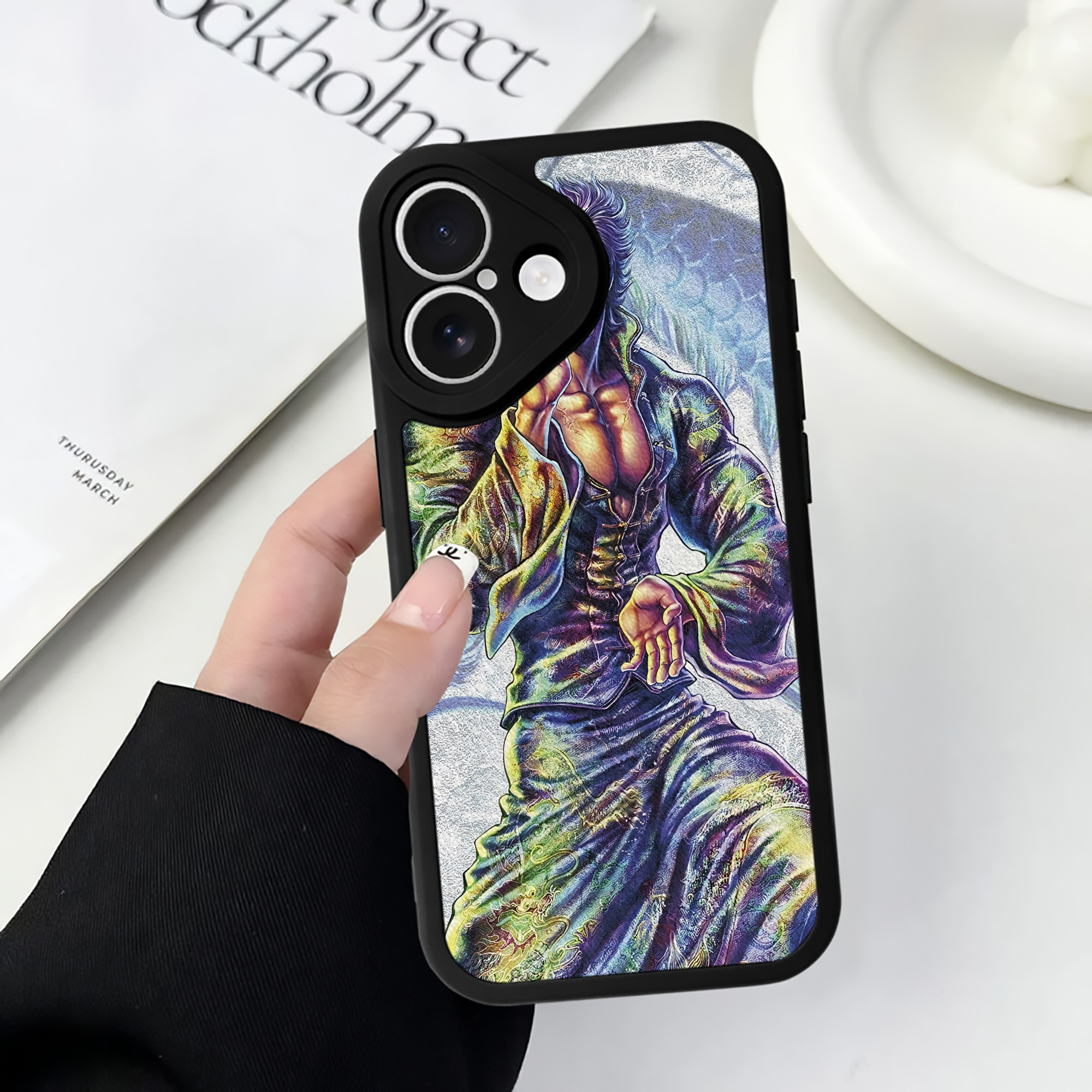（画像用） 北斗の拳 Fist of the North Star 【iPhone 16シリーズ対応】シリコンスマホケース（レザー調） 材質：シリコン